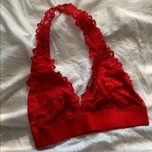 Victoria’s Secret PINK red lace bralette size XS